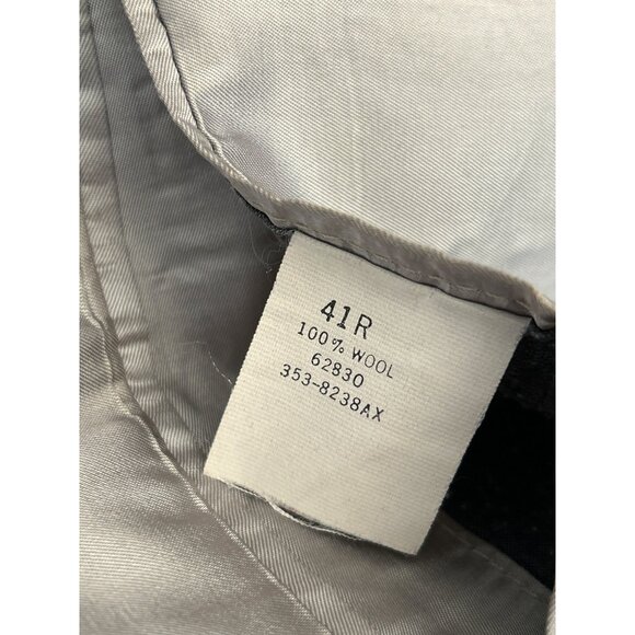 Lands End Houndstooth Plaid Wool Blazer Preppy Vintage Style Academia 41R - Picture 8 of 11